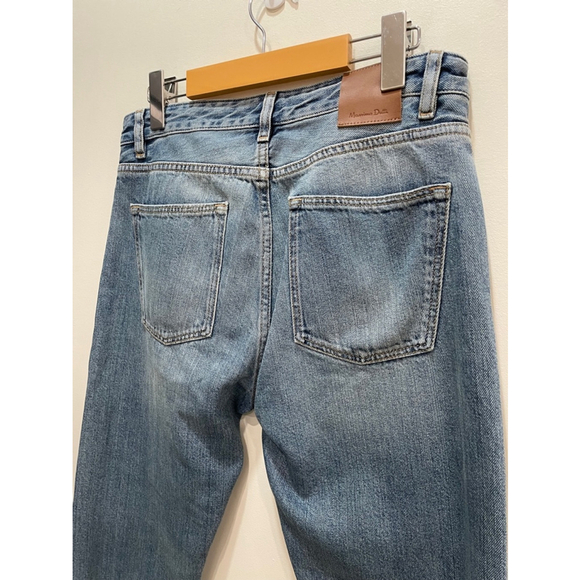 Massimo Dutti Women’s Button Fly Straight Leg Mid wash Denim Jeans Size 4 - Picture 8 of 16